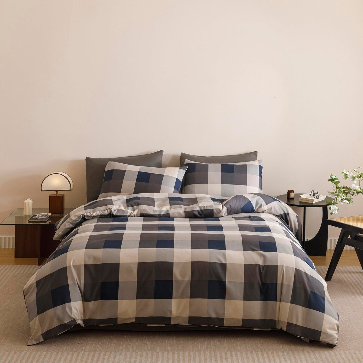 KAREVER Pumpkin Comforter Queen Pumpkin Color Bedding Set 3 Pieces Cinnamon Comforter Sets 1 Queen Comforter (90x90 inches) with 2 Pillowcases (20x26 inches)