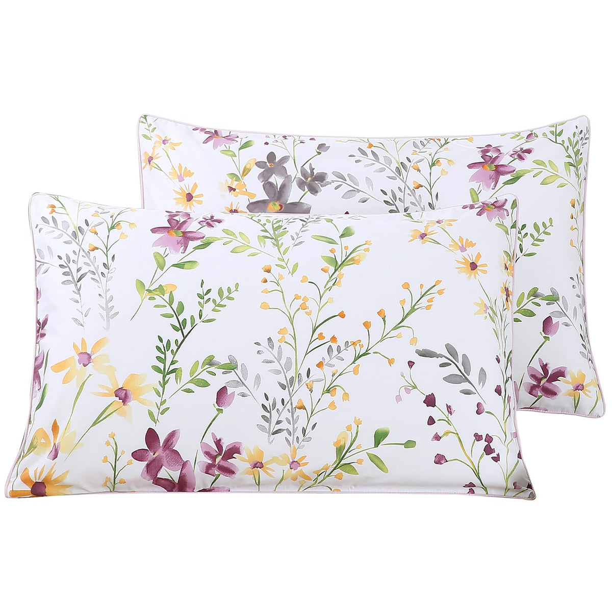 WINLIFE Standard Pillowcases Set of 2 100% Egyptian Cotton, Bright White