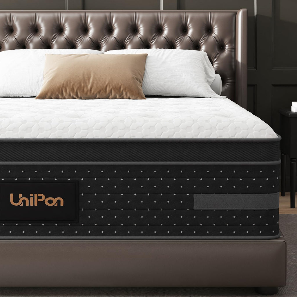 Firm King Mattress, 14 Inch Hybrid Mattresses Hotel Collection with Back & Hip Support, Deep Sleep & Zoned Support, Fiberglass-Free and CertiPUR-US Certified, 365-Night Trial, 10 Years Warranty