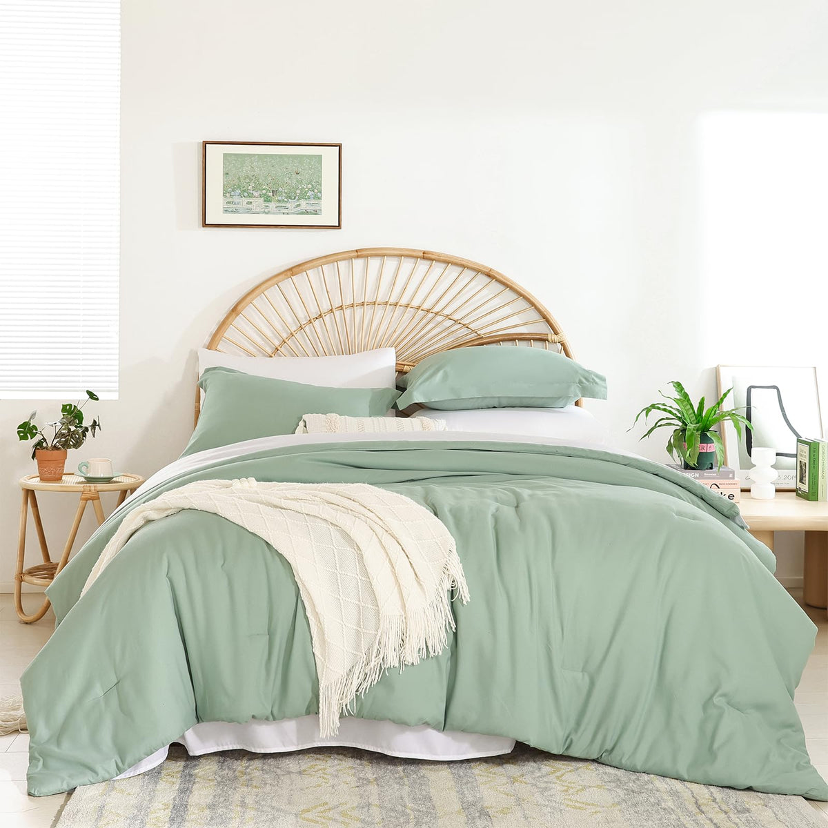 weigelia Pink Full Comforter Set with Sheets - 7 Pieces Bed in a Bag Full