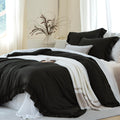 Beige Ruffle 2 Pieces Comforter Set Twin Shabby Chic Bedding Set