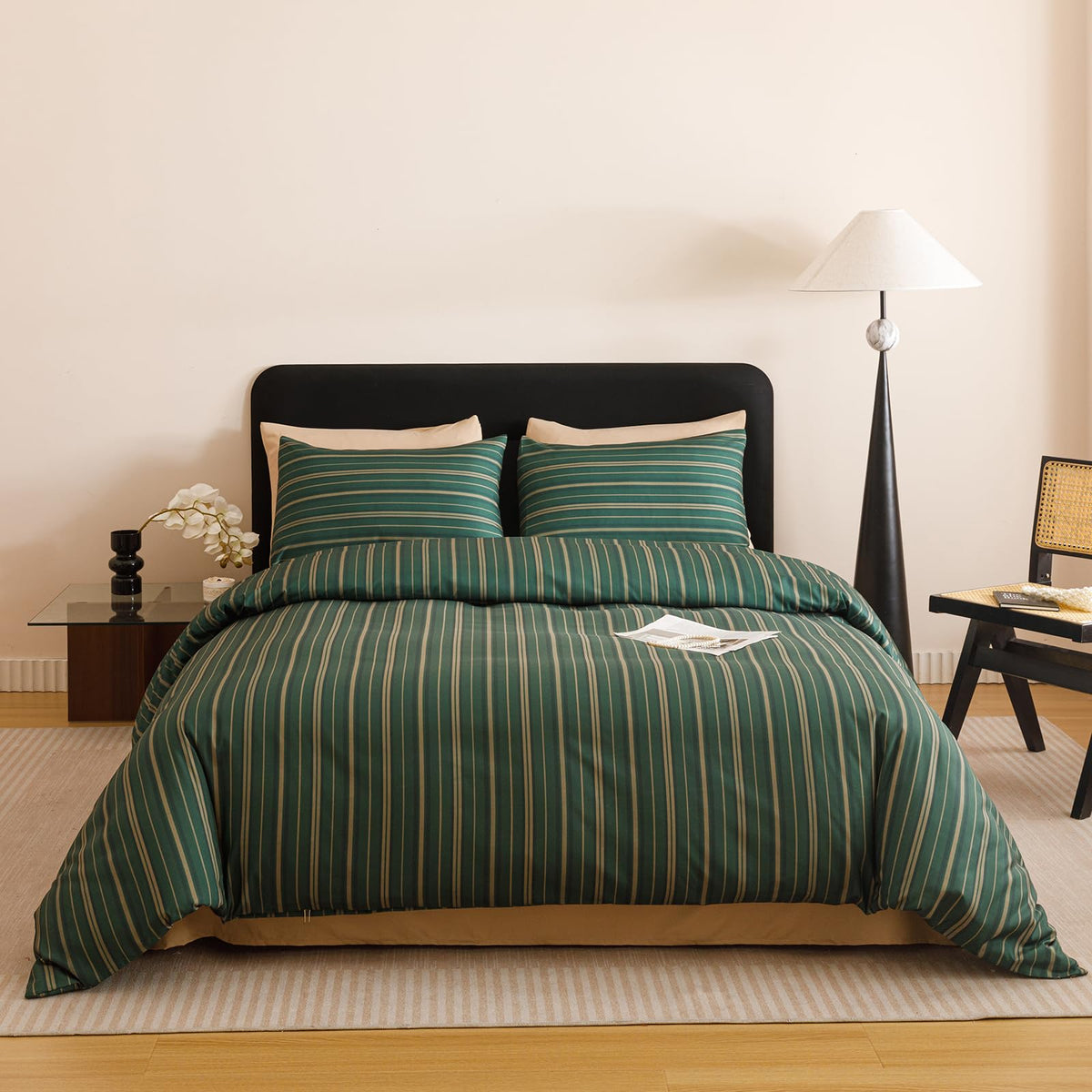 KAREVER Pumpkin Comforter Queen Pumpkin Color Bedding Set 3 Pieces Cinnamon Comforter Sets 1 Queen Comforter (90x90 inches) with 2 Pillowcases (20x26 inches)
