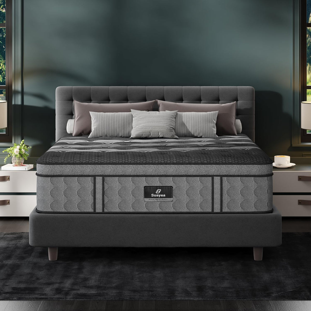 Queen Size Mattresses, 14 Inch Luxury Hybrid Queen Mattress in a Box