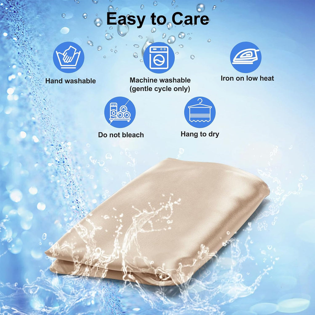 Curved Queen Pillow Case for Sider Sleeper, 20 x 30 Silky Cover with Zipper