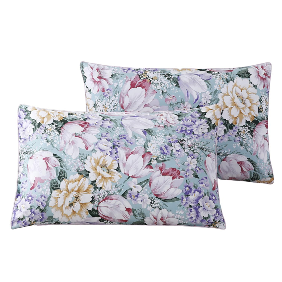 WINLIFE Standard Pillowcases Set of 2 100% Egyptian Cotton, Bright White