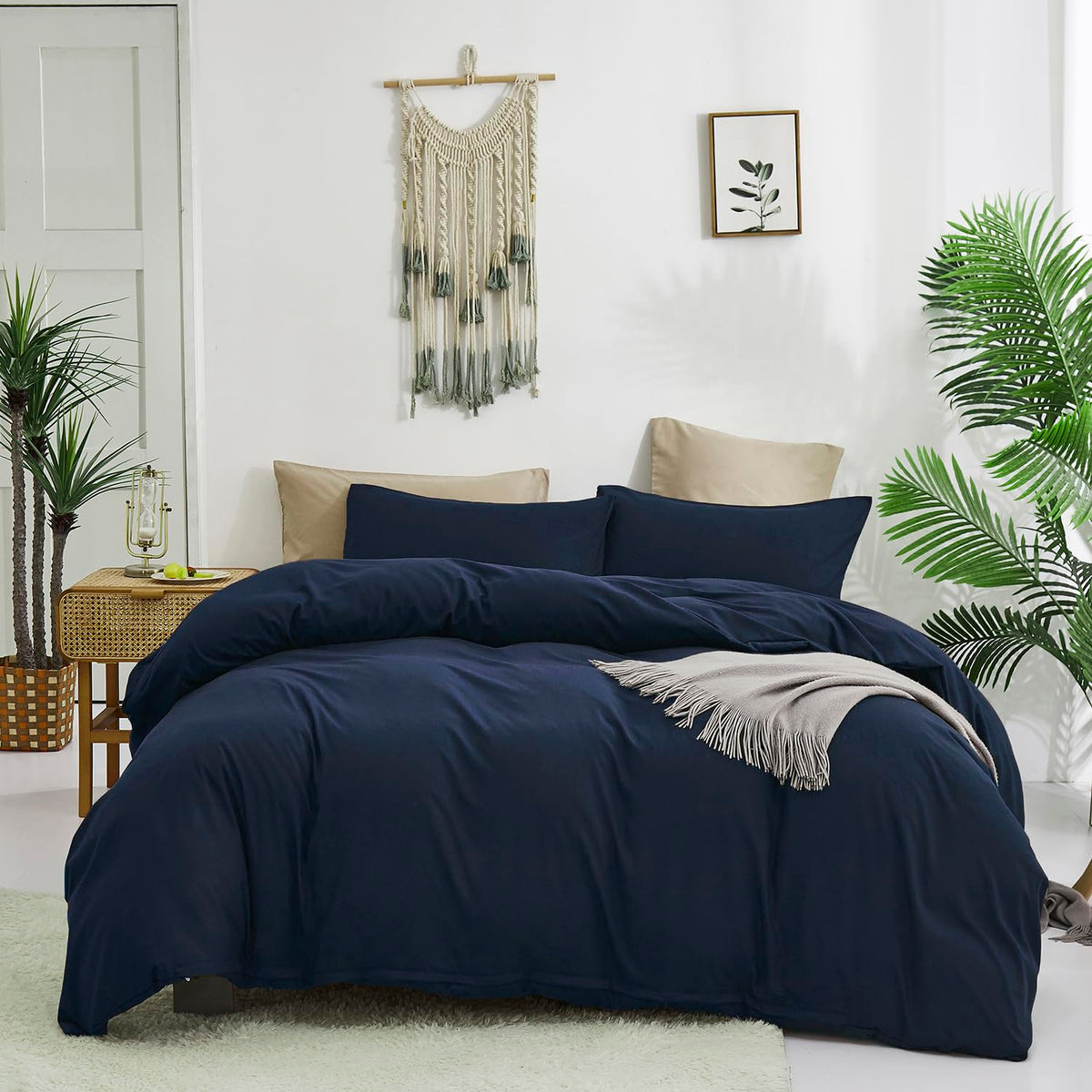 KAREVER Pumpkin Comforter Queen Pumpkin Color Bedding Set 3 Pieces Cinnamon Comforter Sets 1 Queen Comforter (90x90 inches) with 2 Pillowcases (20x26 inches)