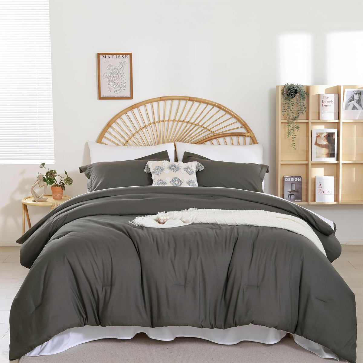 weigelia Pink Full Comforter Set with Sheets - 7 Pieces Bed in a Bag Full