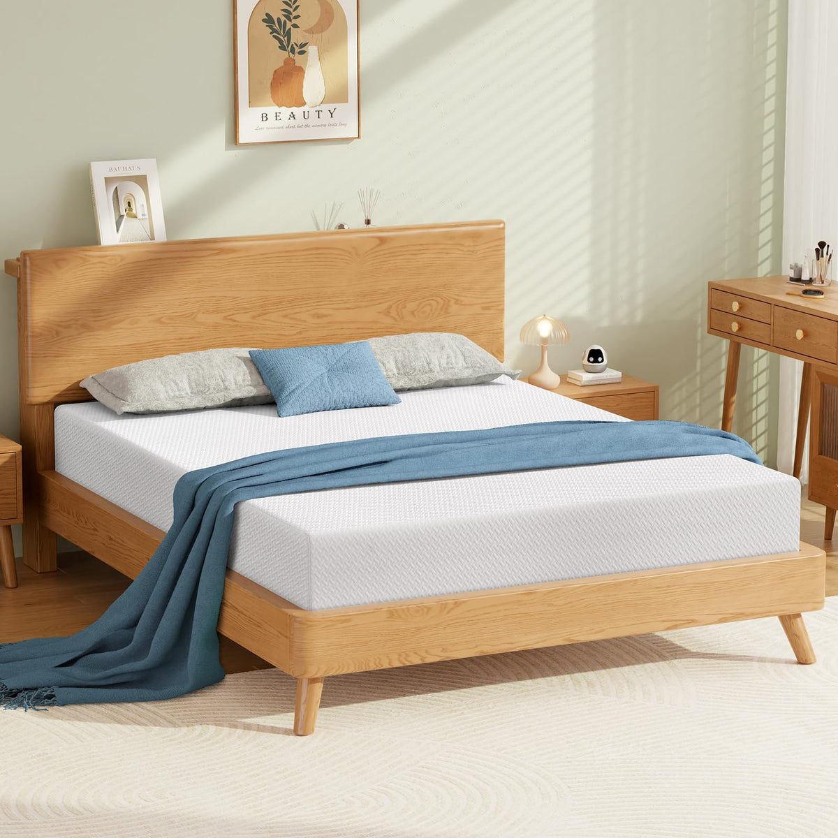 Extra Firm Mattress Full Size 8 Inch, Premier High Density Foam Mattresses in Box, Supportive Bed-Mattress for Back Pain, Pressure Relief, Removable Fiberglass Free Cover, CertiPUR-US, 75'' x 54''