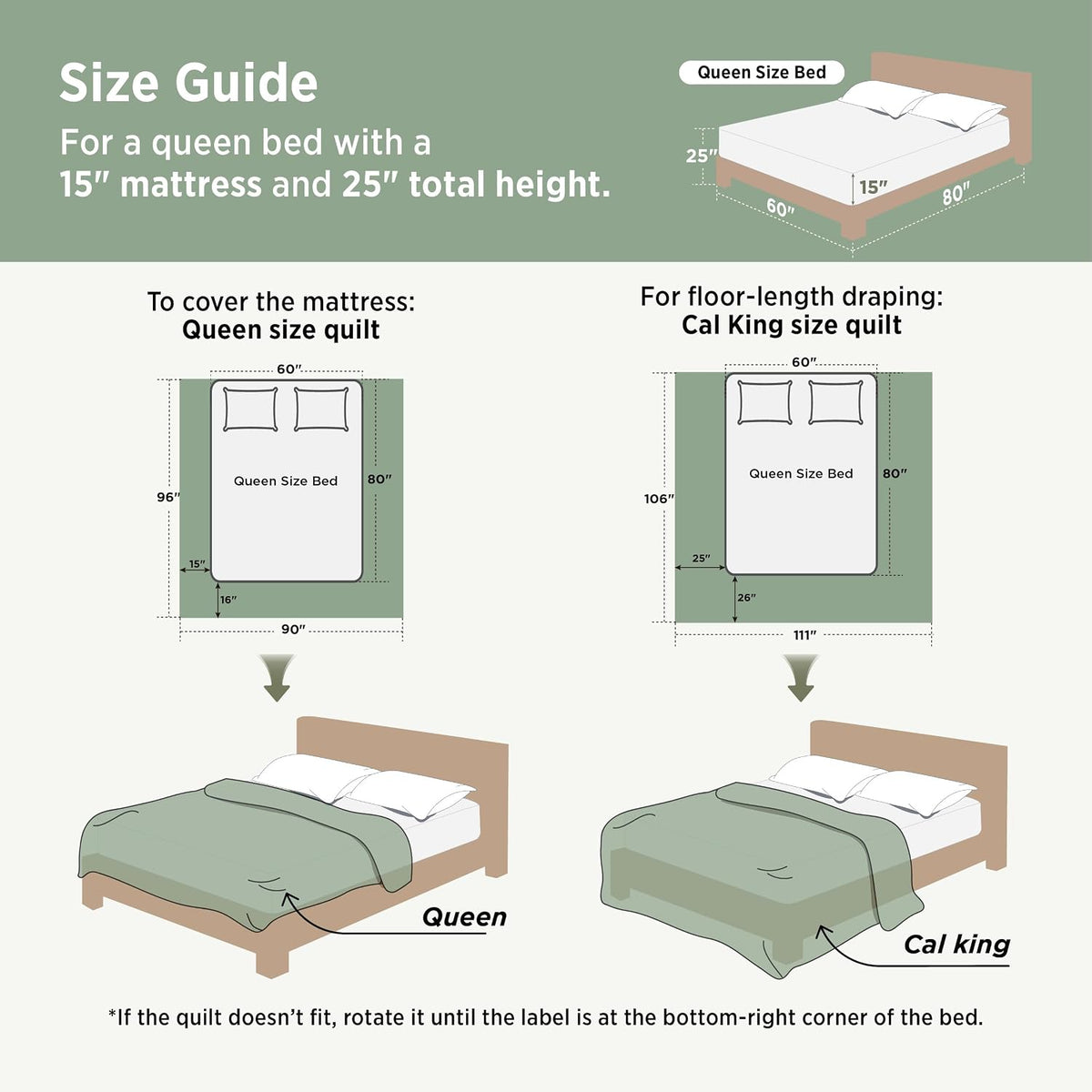 Bedsure Queen Bed in a Bag Reversible Bed Set 7 Pieces Grey/Light Grey