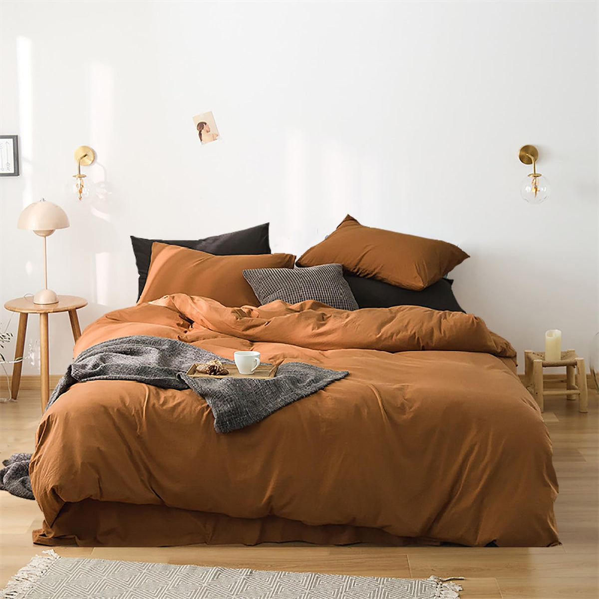 Luxlovery Green Comforter Set Full Army Green Bedding Set Minimalist Bedding Set Modern Soft Breathable Blanket Quilts Olive Comforter Set for Women Men Full Bed