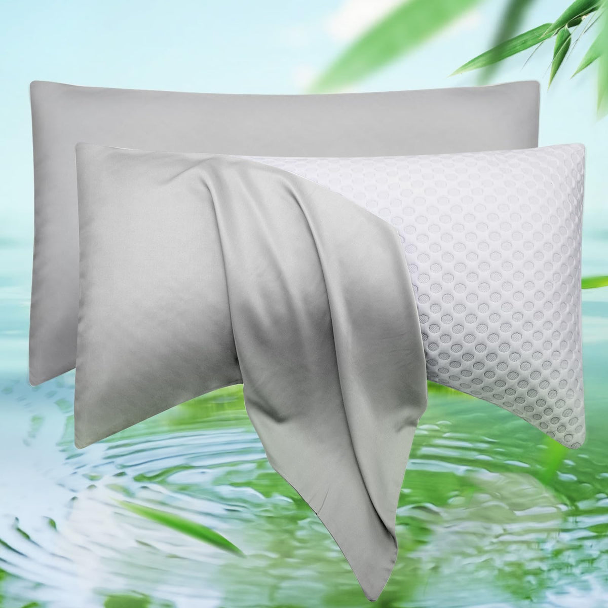 Cooling Side Sleeper Curved Pillowcase Queen 1 Pack 20 * 30 Dark Grey