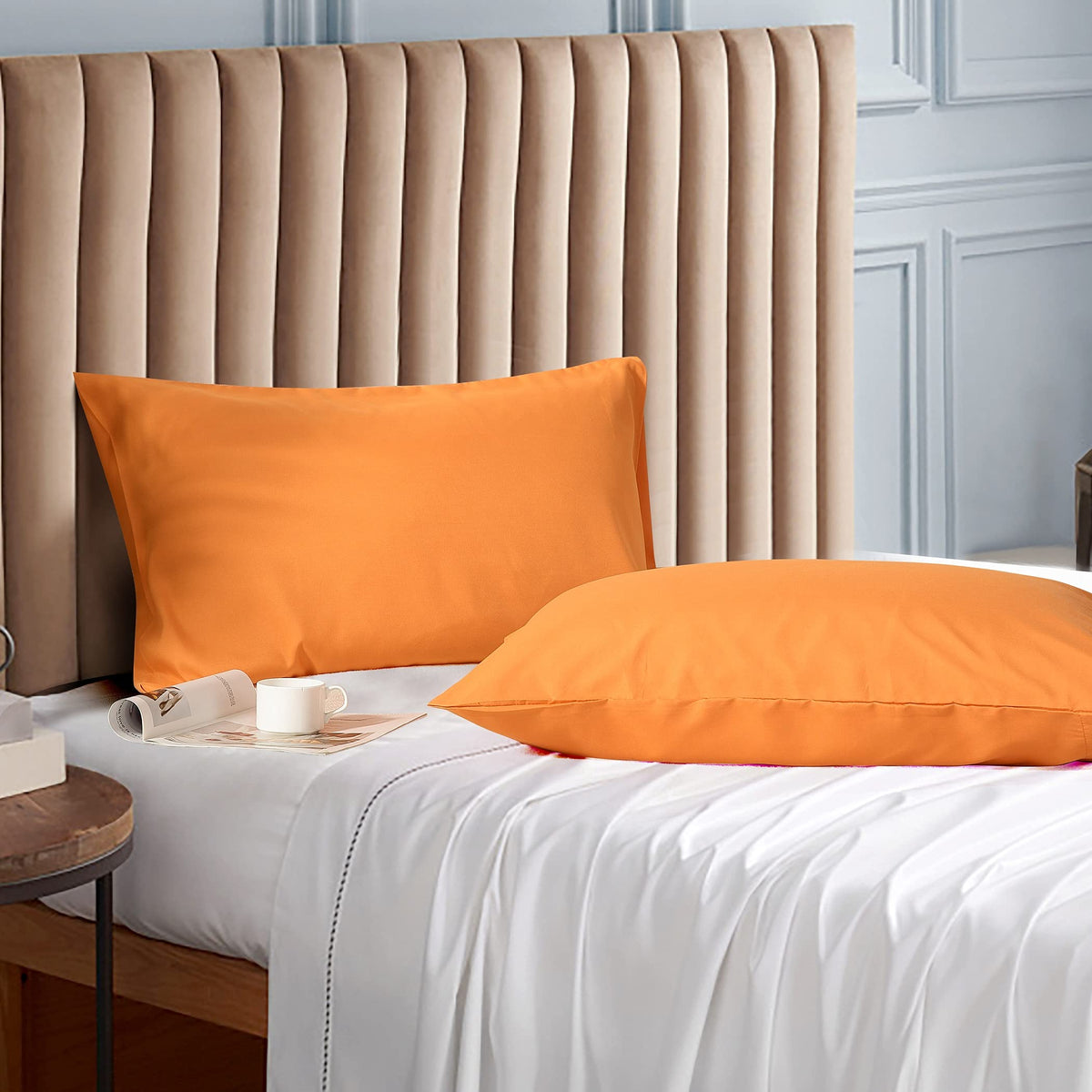 EVOLIVE Standard Microfiber Pillowcases Set of 2, 20"x30" (Yellow)