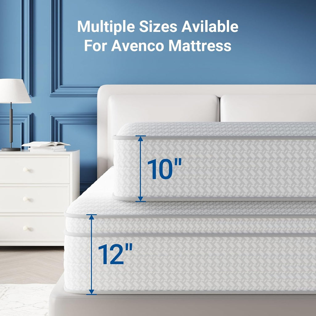 Avenco SleepSphere Full Mattress 12 Inch in a Box, Hybrid Medium Plush
