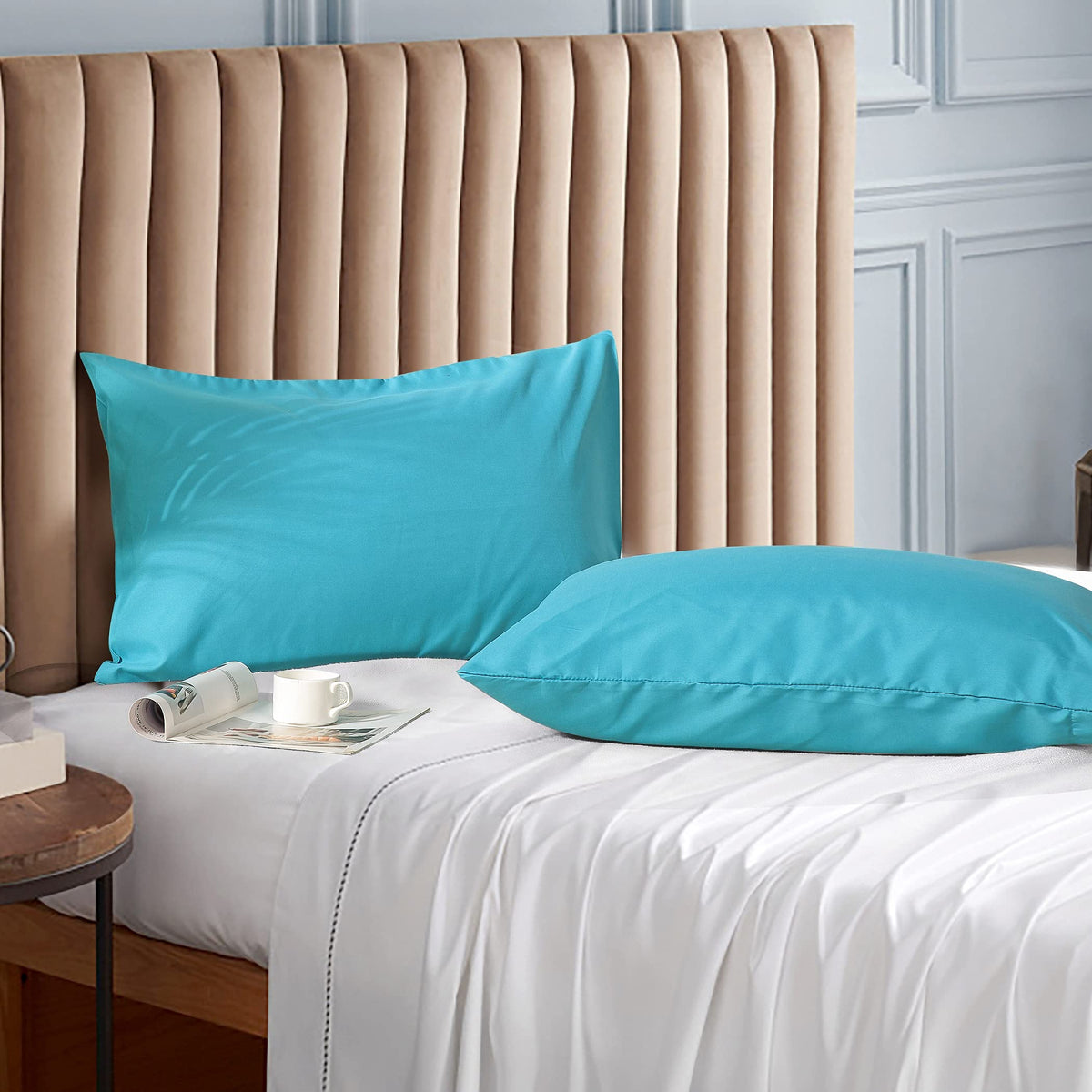 EVOLIVE Standard Microfiber Pillowcases Set of 2, 20"x30" (Yellow)