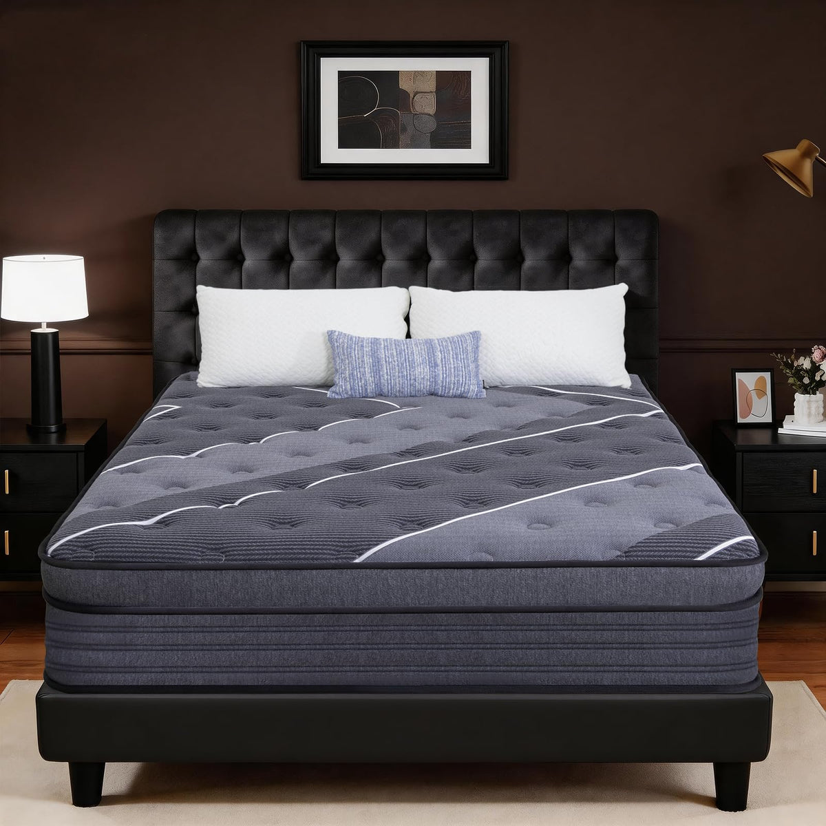 Queen Size Mattress 12 Inch, Hotel-Level Luxury Hybrid Queen Mattress in a Box, Cooling Gel Memory Foam & Upgraded Pocket Springs, Relieve Back & Waist Pain, Zoned Support, Medium Firm,365-Night Trial