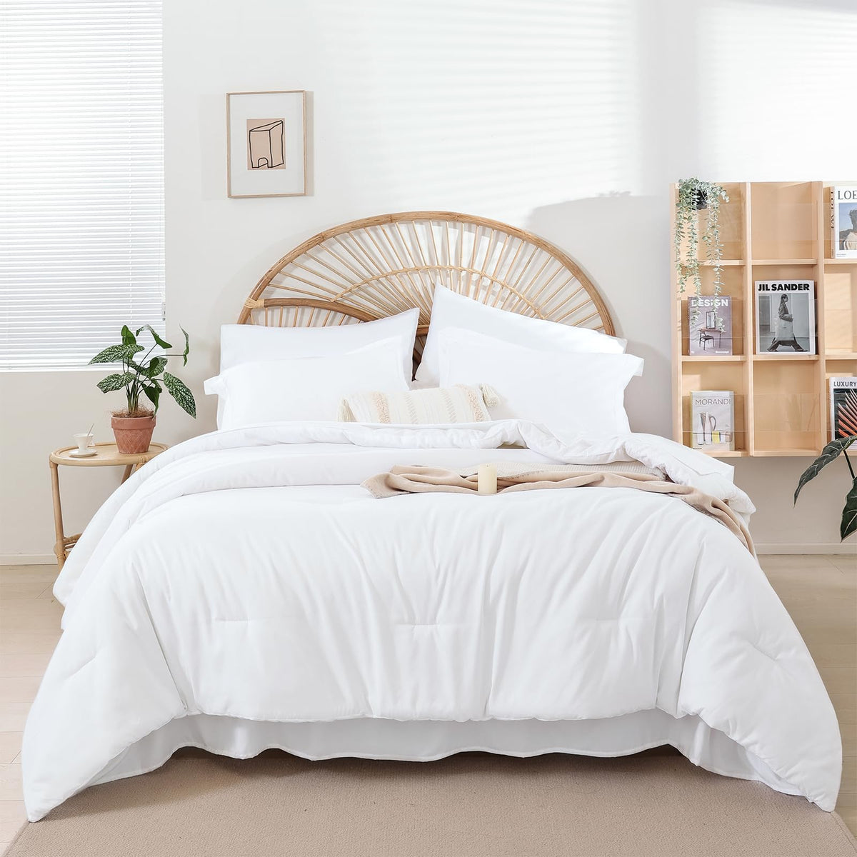 weigelia Pink Full Comforter Set with Sheets - 7 Pieces Bed in a Bag Full