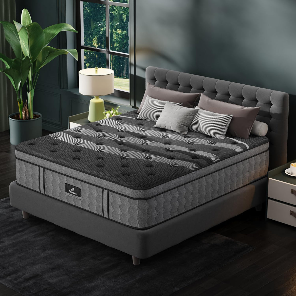 Queen Size Mattresses, 14 Inch Luxury Hybrid Queen Mattress in a Box