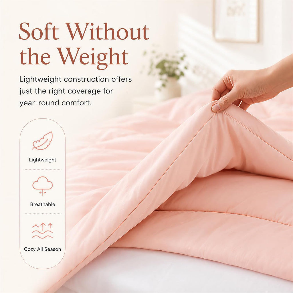weigelia Pink Full Comforter Set with Sheets - 7 Pieces Bed in a Bag Full