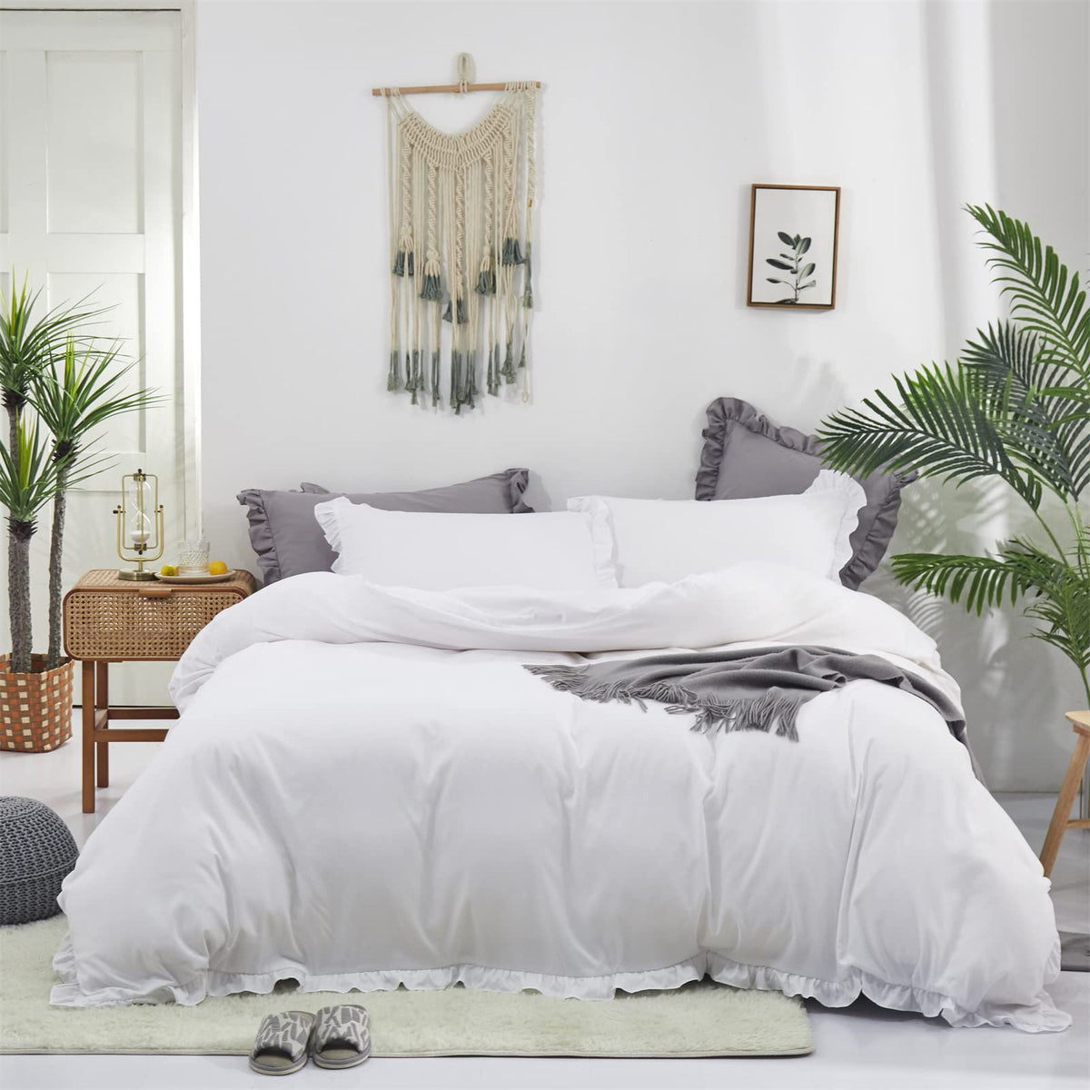 KAREVER Pumpkin Comforter Queen Pumpkin Color Bedding Set 3 Pieces Cinnamon Comforter Sets 1 Queen Comforter (90x90 inches) with 2 Pillowcases (20x26 inches)