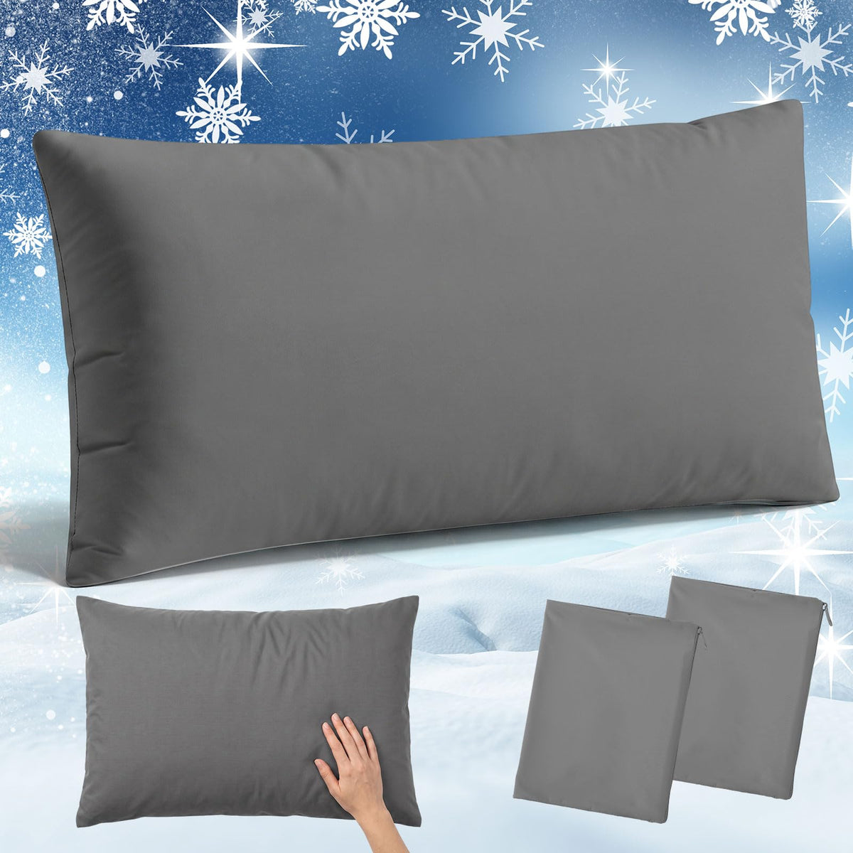 Hahafelt 2 Pack 7"x11" Cooling Small Pillowcase (Only Pillow Case)