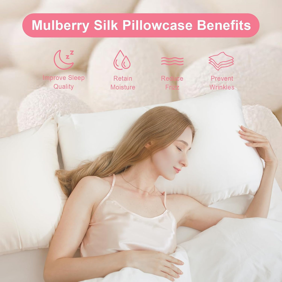 100% Silk Pillowcase 2 Pack for Hair and Skin, Both Sides 23 Momme Grade 6A+ Mulberry Silk Pillowcases with Hidden Zipper, Soft&Smooth Cooling Pillow Cases (Ash Blue, Standard 20×26)