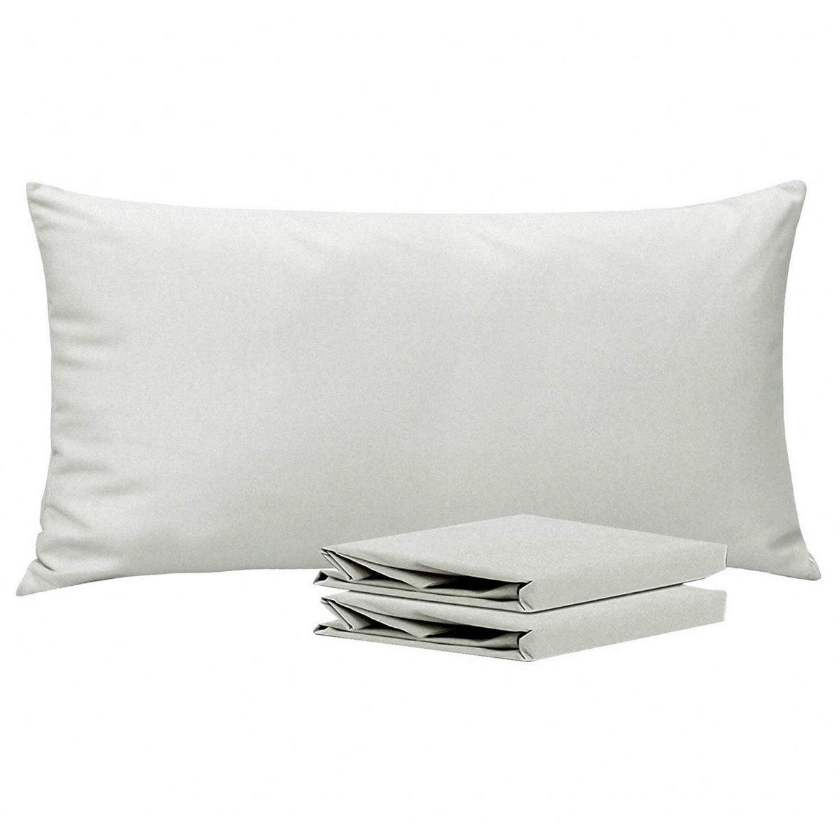NTBAY Microfiber King Pillowcases, 2 Pack, 20 x 36, Dark Grey
