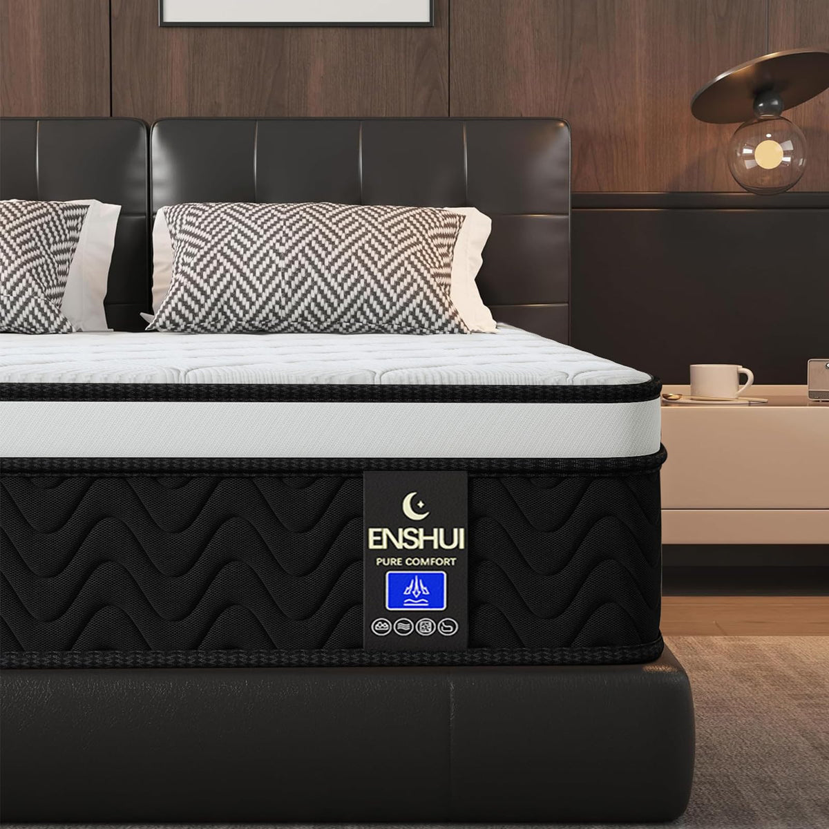 Twin 12-Inch Hybrid Mattress with Gel Memory Foam & Pocket Springs, Medium Firm, Breathable - Back Pain & Pressure Relief, Motion Isolation with Edge Support, CertiPUR-US Certified 100 Night Trial