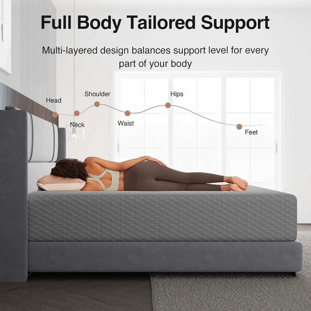 Novilla 14 inch King Size Mattress, Cooling Memory Foam Mattress King