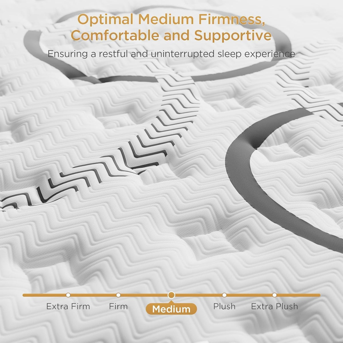 PUBPLON Queen Mattress 14 Inch Hybrid Mattress Euro Top Medium Firm for Back & Lumbar Support [New Version], 365 Night Trial, Individual Pocket Spring for Motion Isolation & Pressure Relief