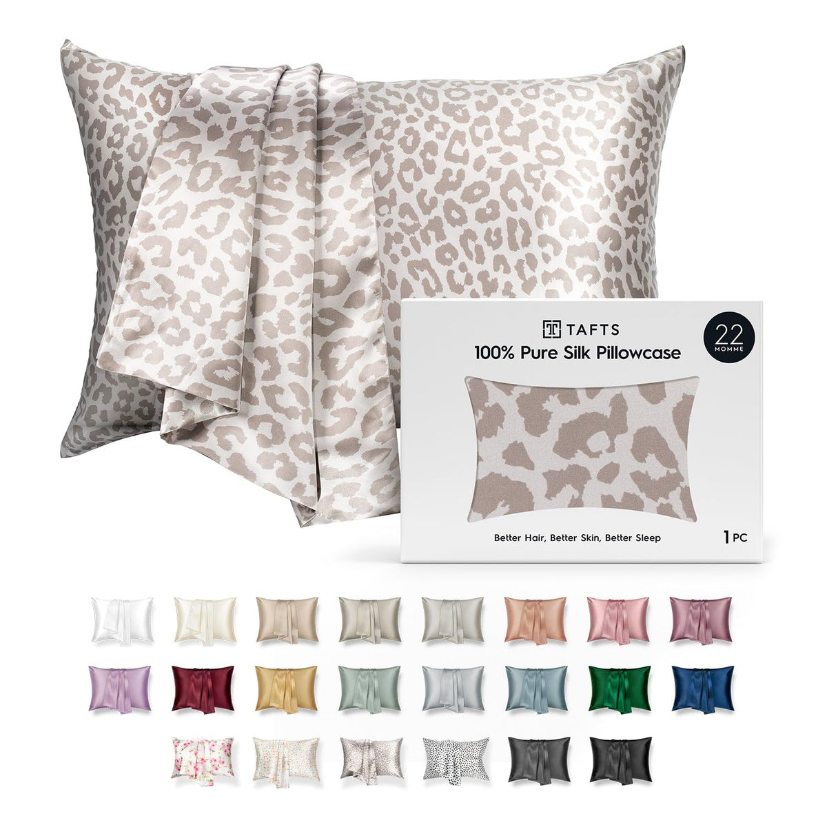 Tafts Pillow Cases - 22mm 100% Pure Mulberry 6A Silk Pillowcase for Hair & Skin with Zipper Closure, Cooling, Natural, Organic, Double Sided Silk Pillow Case (Ivory White, Queen 20x30 1pc)