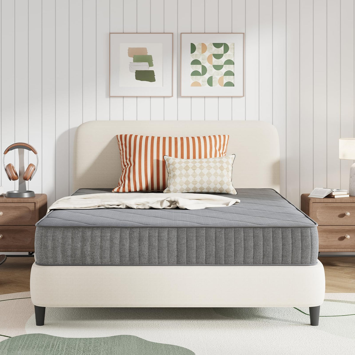 Novilla 14 Inch California King Mattress, Hypoallergenic & Back Pain Relief, Cal King Mattresses in a Box with Smarts Coils, Fiberglass Free CertiPUR-US Certified Colchones Cal No Box Spring Needed