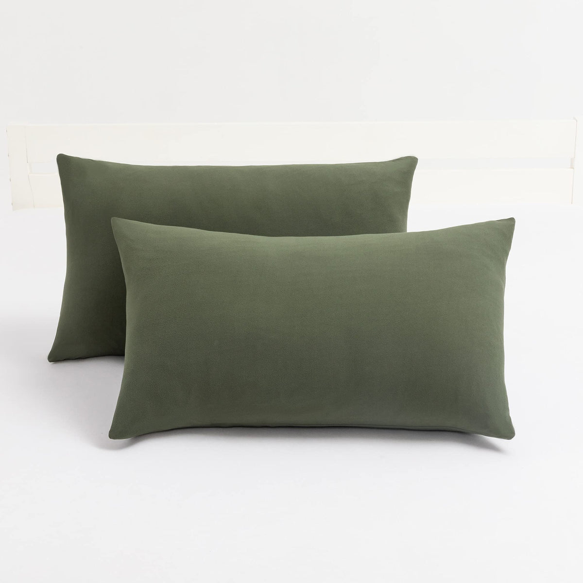 N&Y HOME 2-Pack Jersey Knit Pillow Cases Standard/Queen, White
