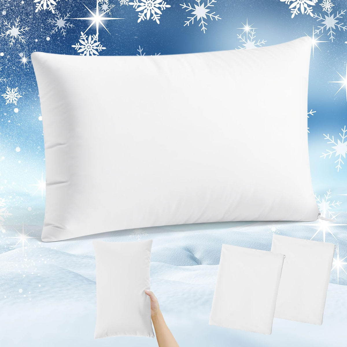 Hahafelt 2 Pack 7"x11" Cooling Small Pillowcase (Only Pillow Case)