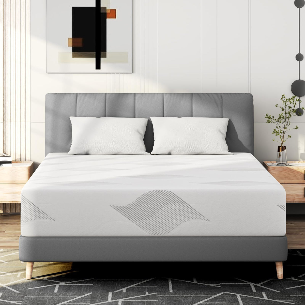 KOW Twin Mattress, 12 Inch Memory Foam Twin Size Mattress in a Box