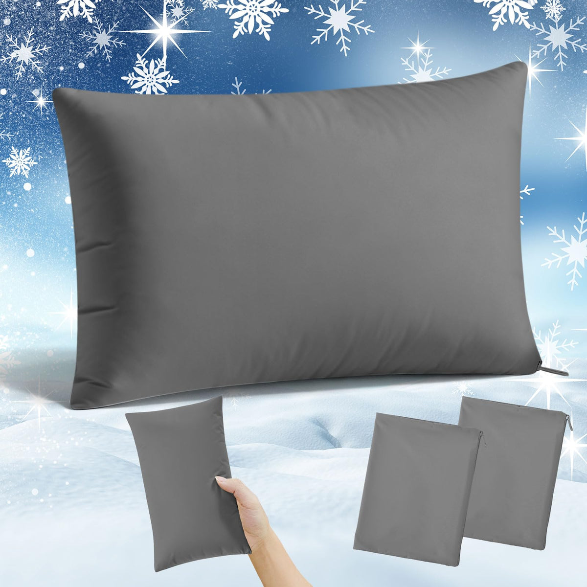 Hahafelt 2 Pack 7"x11" Cooling Small Pillowcase (Only Pillow Case)