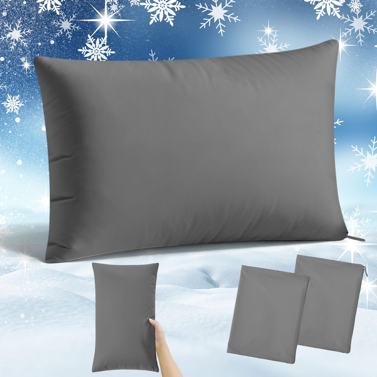 Hahafelt 2 Pack 7"x11" Cooling Small Pillowcase (Only Pillow Case)