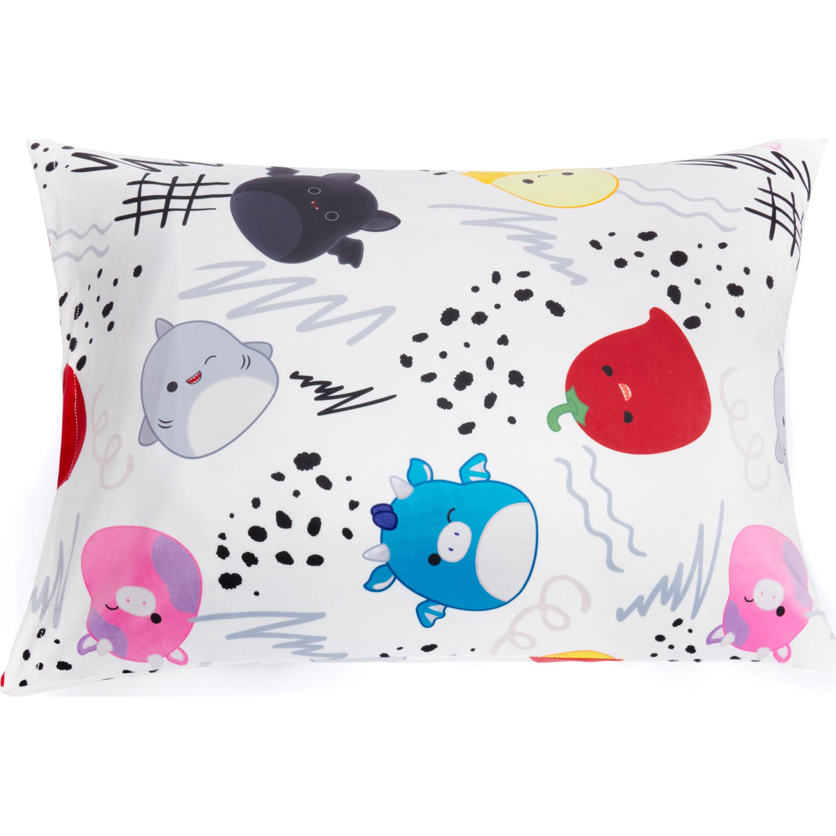 SquishPillow by Original Squishmallows Standard Pillowcase - Ultra Soft Light “Solid Slumber - Grey”