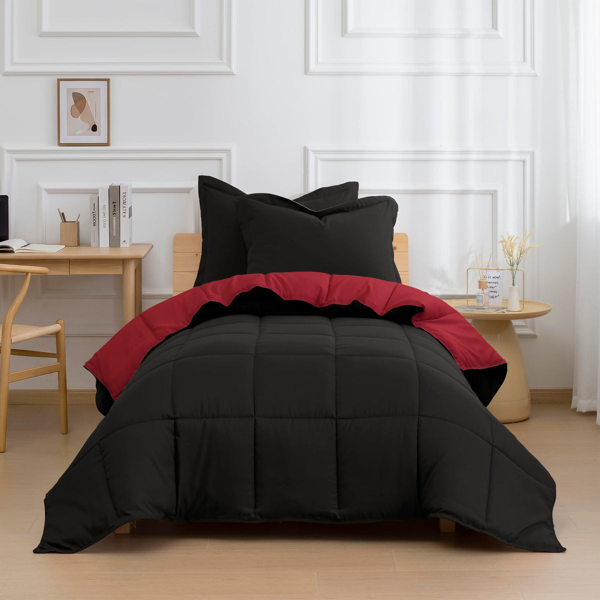HIG 3pc Green Queen Size Bedding Comforter Set Duvet Insert Blanket