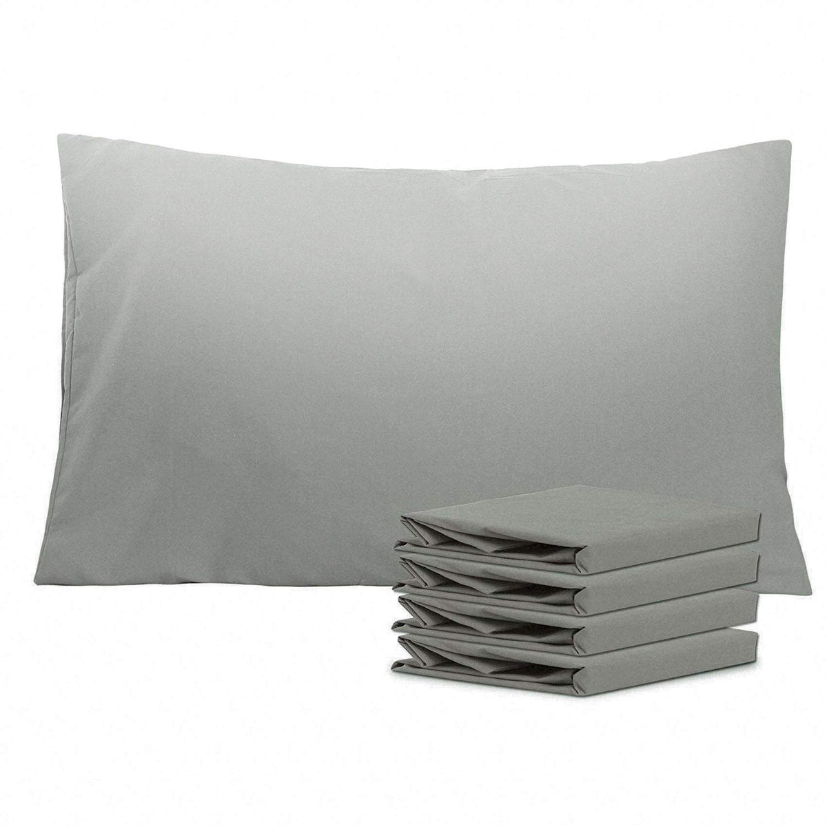 NTBAY Microfiber King Pillowcases, 2 Pack, 20 x 36, Dark Grey