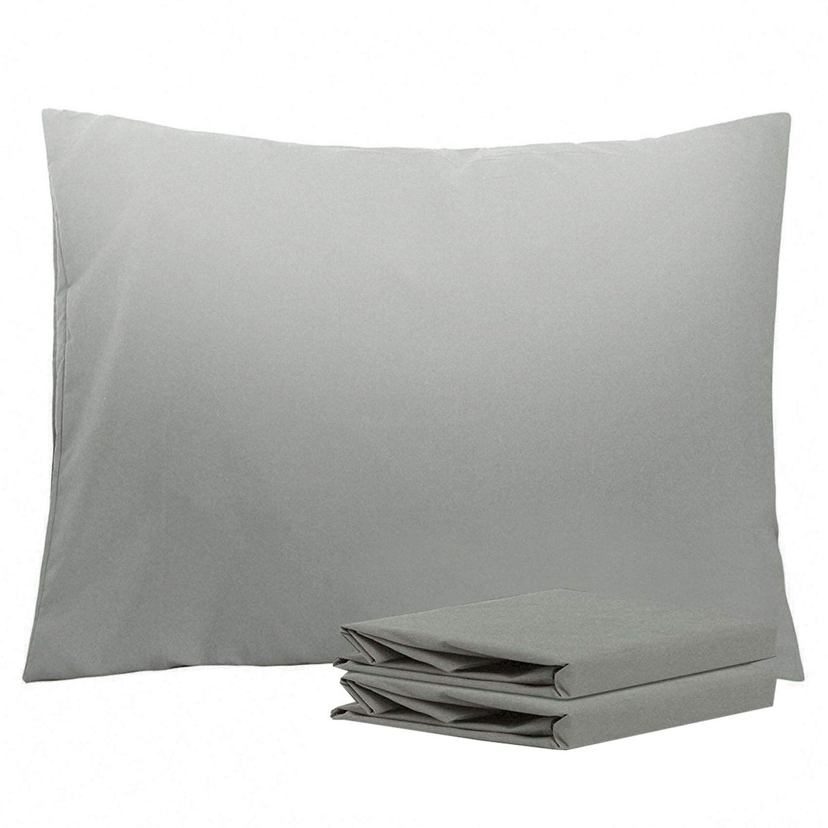 NTBAY Microfiber King Pillowcases, 2 Pack, 20 x 36, Dark Grey