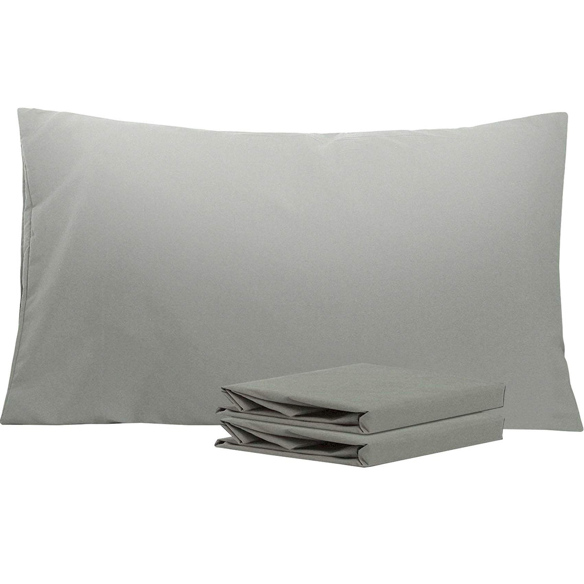 NTBAY Microfiber King Pillowcases, 2 Pack, 20 x 36, Dark Grey