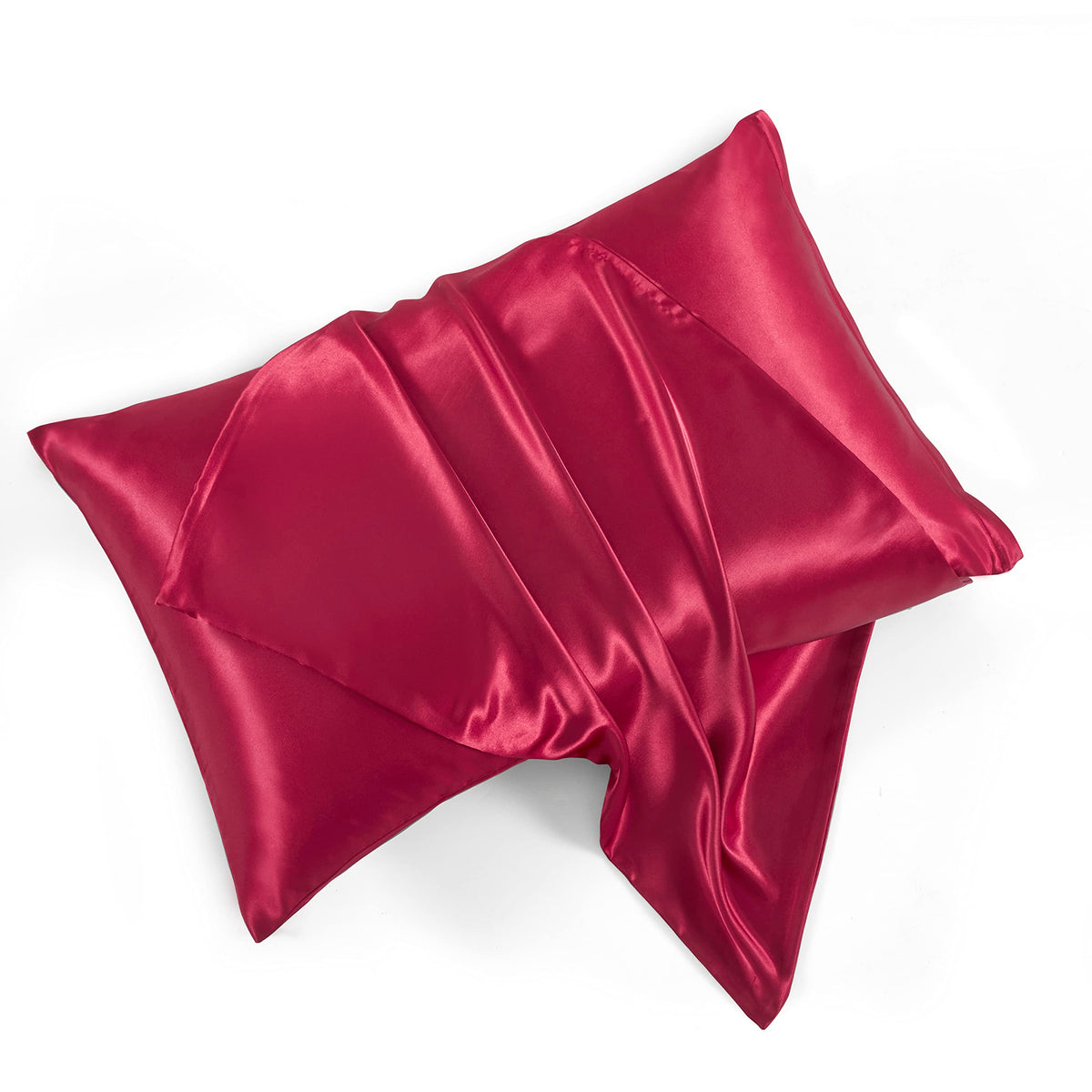 Blush Pink Satin Pillowcases with Zipper （20x26）,Standard Size Satin Pillowcases Set of 2, Blush Pink Silk Pillowcase for Hair and Skin