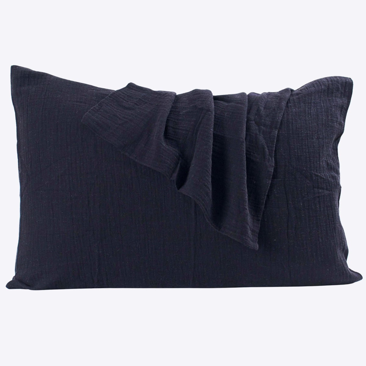 PÜSKÜL 2-Piece Natural 100% Turkish Cotton Muslin Pillowcase, Standard Size