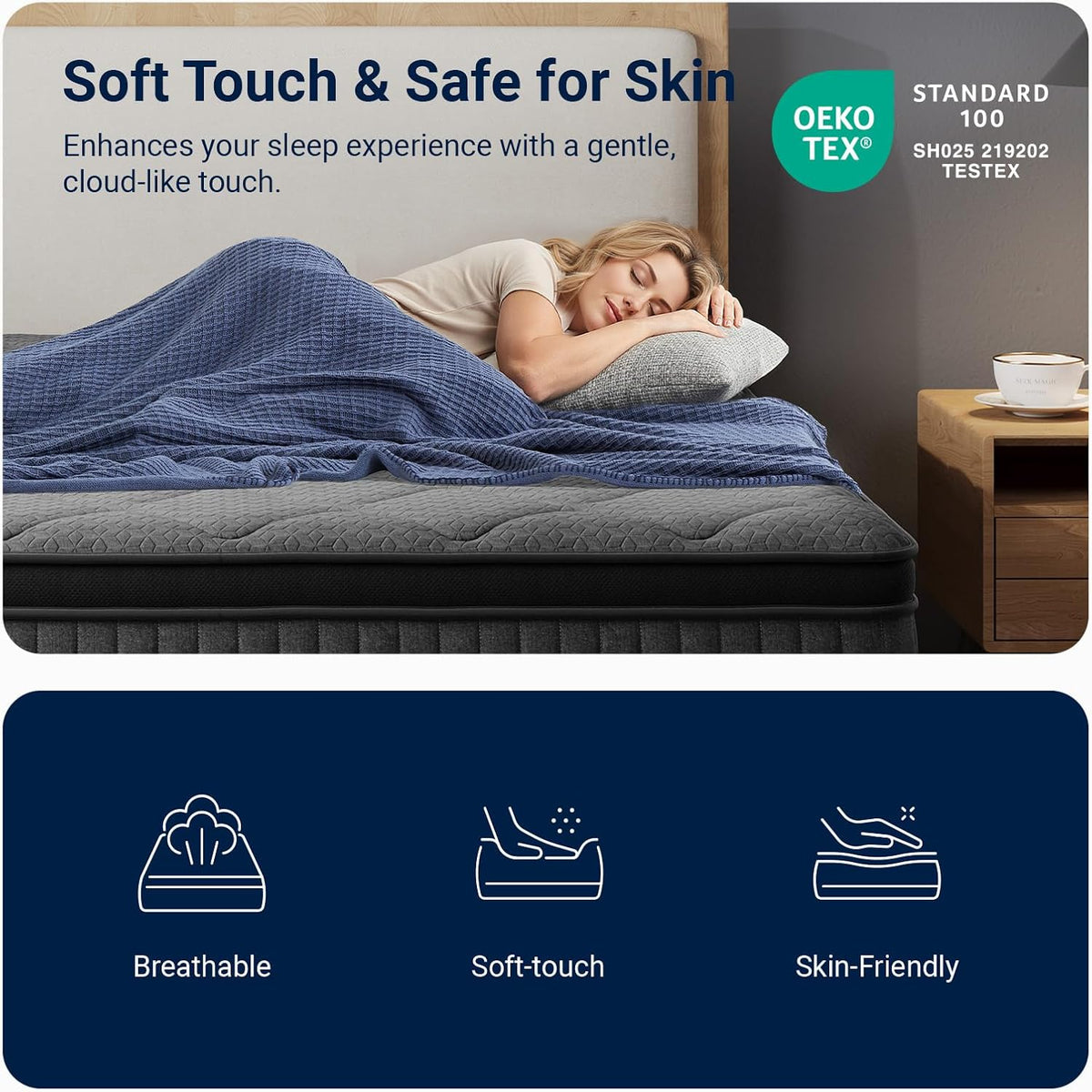 Avenco 10 Inch Queen Mattress, Medium Firm Hybrid Mattress in a Box