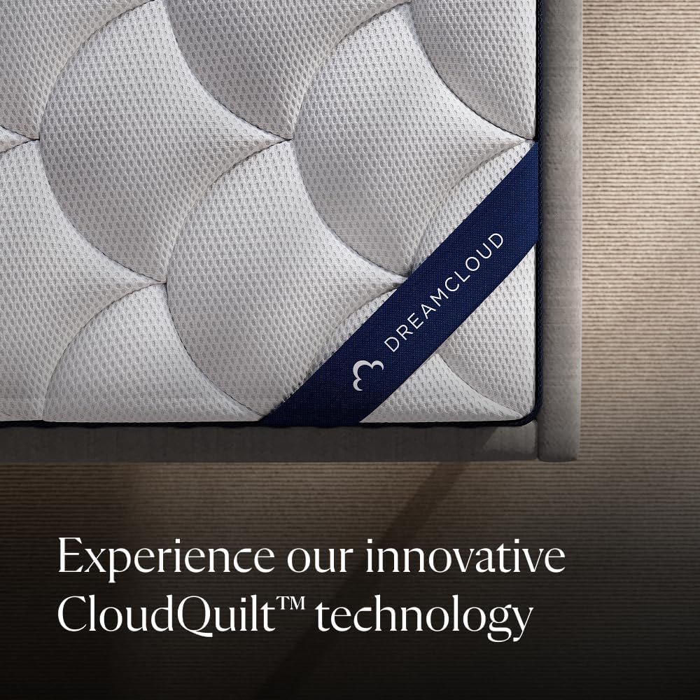 DreamCloud Classic 12" Full Mattress, Hybrid Memory Foam, Firm Feel