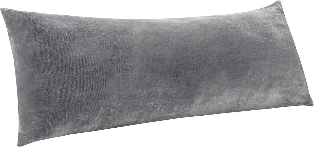 BEDELITE Body Pillow Cover with Zipper, Gray, 20x54 Inch, 1 Pack