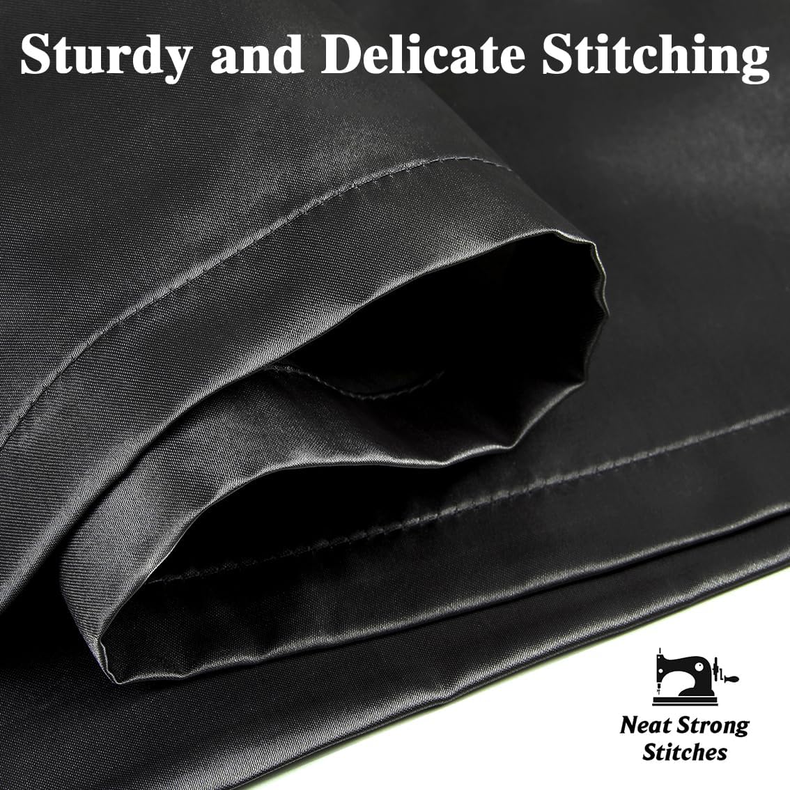 Silk Satin Pillow Cases Standard Size Set of 2 with Envelope Closure Skin & Hair Friendly Gifts for Women Men 20"x 26" Black