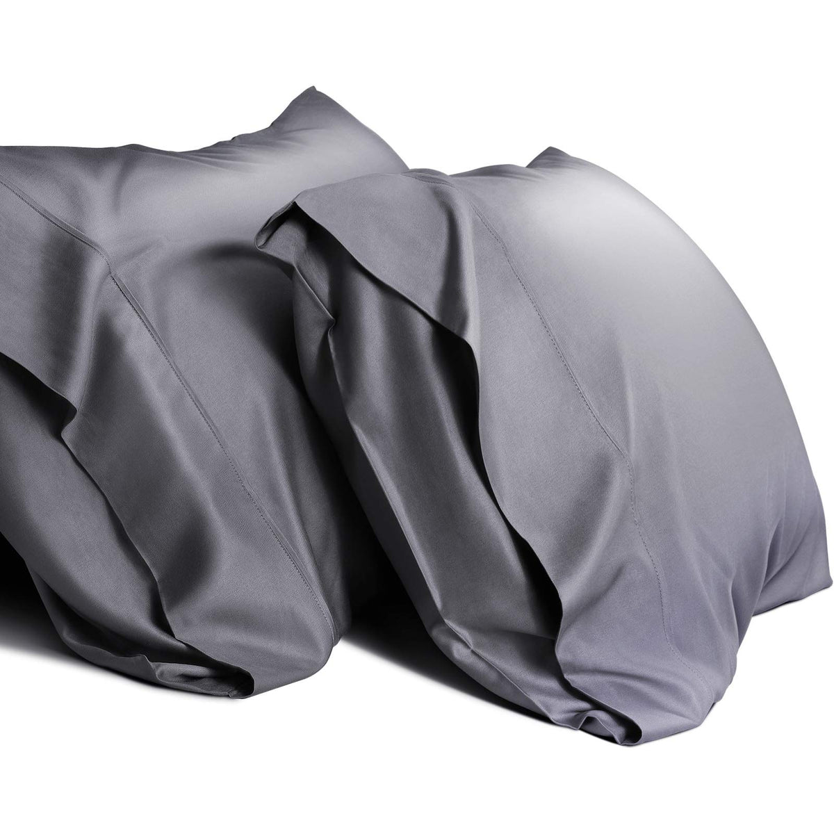 WishSmile Body Cooling Pillowcase Long Pillow Case Breathable Cool Silky Soft Rayon Derived from Bamboo Fabric, Hair and Skin Friendly, Dark Grey, 1 Pack, 20x54IN