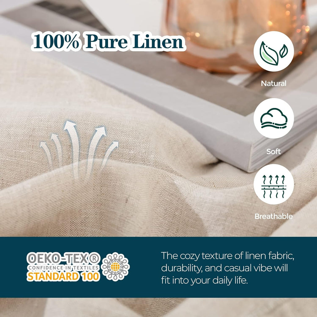 Simple&Opulence Body Pillow Cover 20" x 54",100% Pure Linen, Ultra Soft and Breathable, Body Pillowcase with Envelope Closure for Adults(Linen)