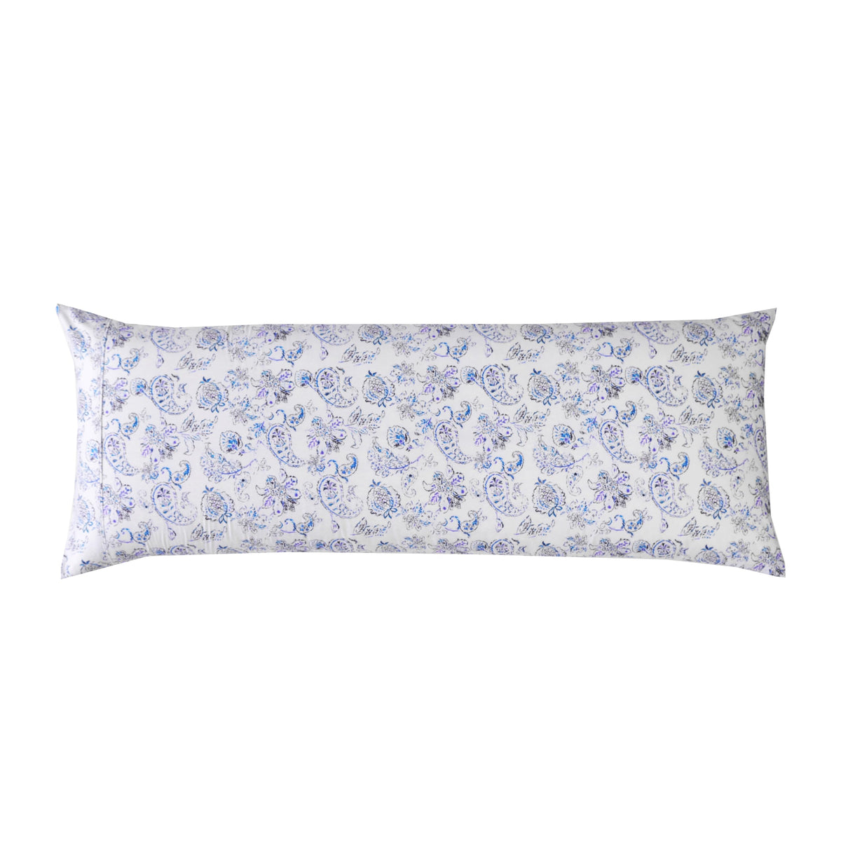 Elegant Comfort Ultra Soft Set of 2 Floral Print Pillowcases - 1500 Premium Hotel Quality Microfiber, Soft and Smooth Envelope Closure 2-Piece Pillow Covers - Standard/Queen, Paisley Gray